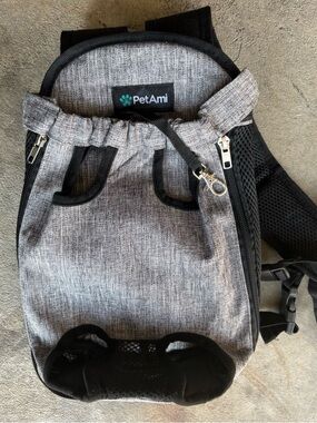 PetAmi Gray Pet Carrier Backpack
